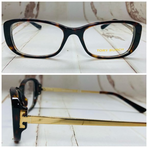 Tory Burch Butterfly Tortoise Brown & Gold Eyeglasses Glasses Frames NWOT - Picture 1 of 12